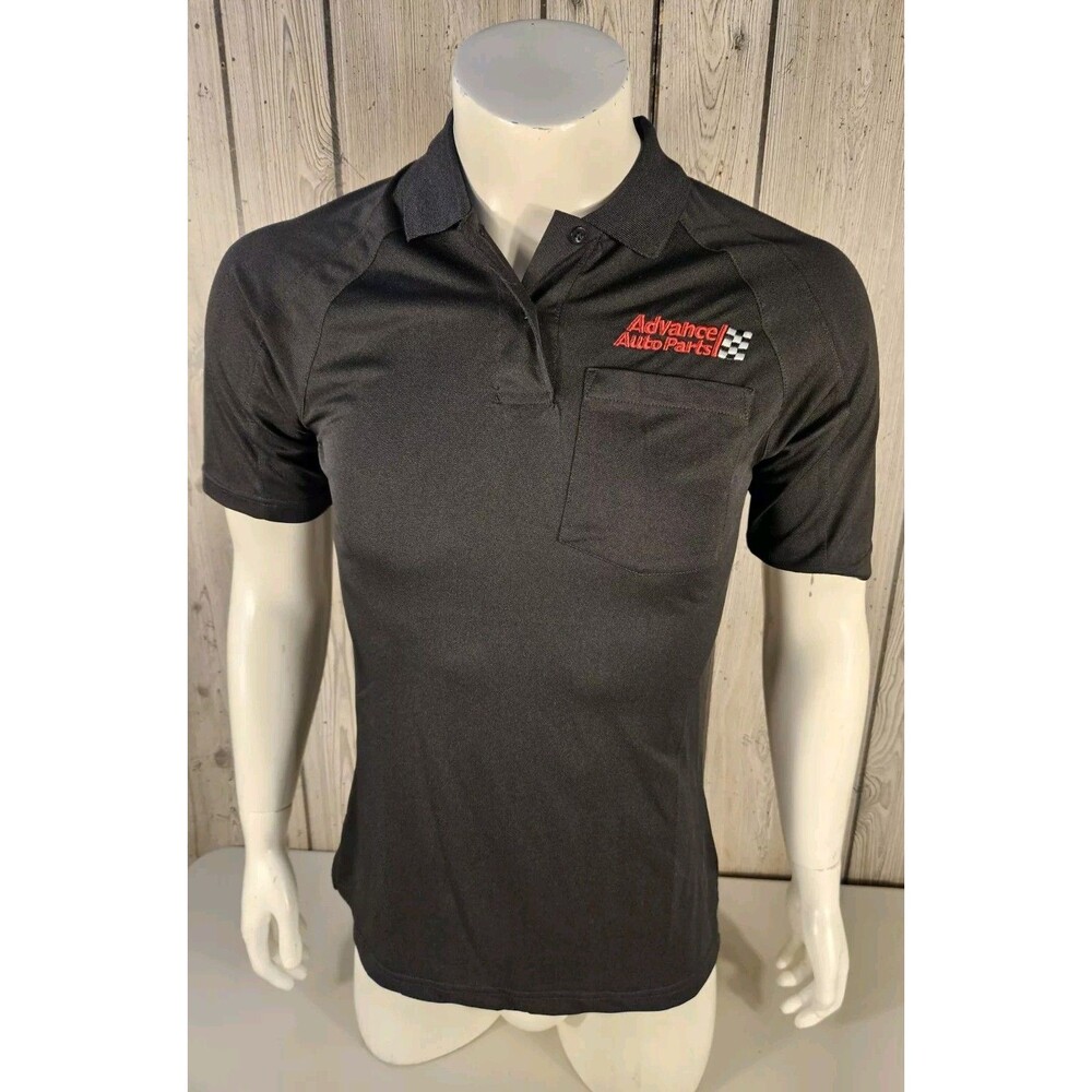 Advance Auto Parts Black Polo Shirt Womens Small Employee Work Short Sleeve
